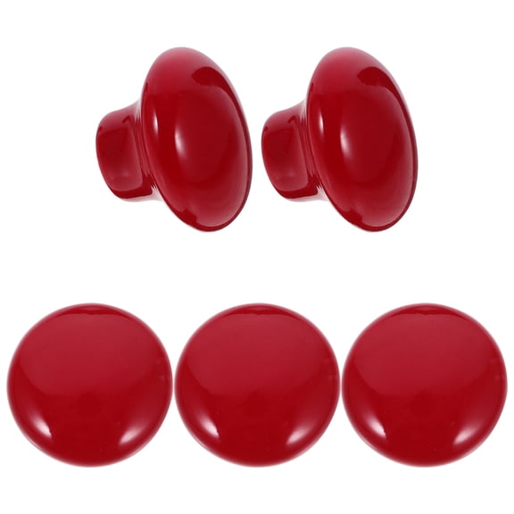 Raindrops 5Pcs Red Ceramic Cabinet Knobs Pulls for Drawer and Door Pull Handle Furniture Upgrade