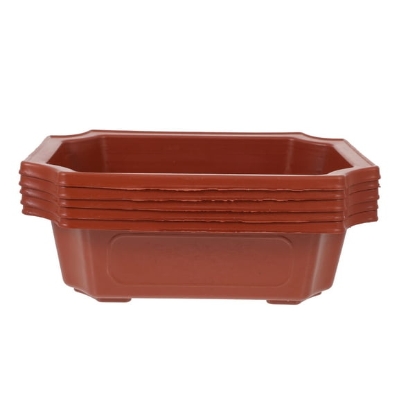 Raindrops 5Pcs Red Plastic Plant Container for Home and Garden Decor 9.4X6.7in