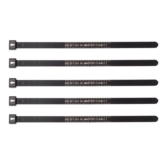 Raindrops 5Pcs Ring Gauge Black Made of Durable Material for Ring Size Measurement