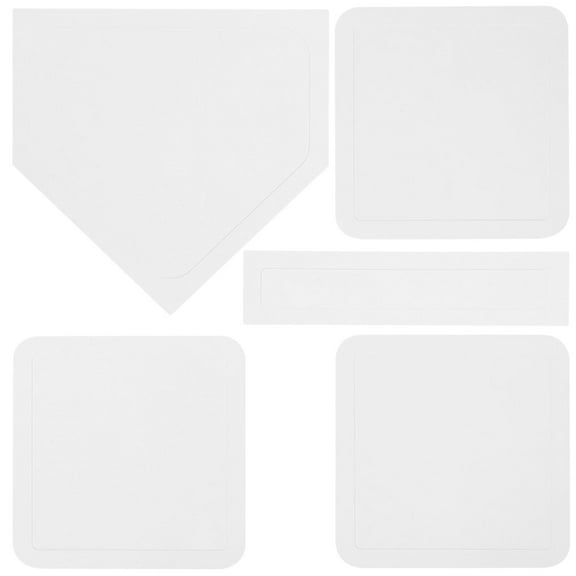 Raindrops 5Pcs Rubber Baseball Plate for Training Non Slip Accurate Pitching Position 16.1X15.6X0.08in