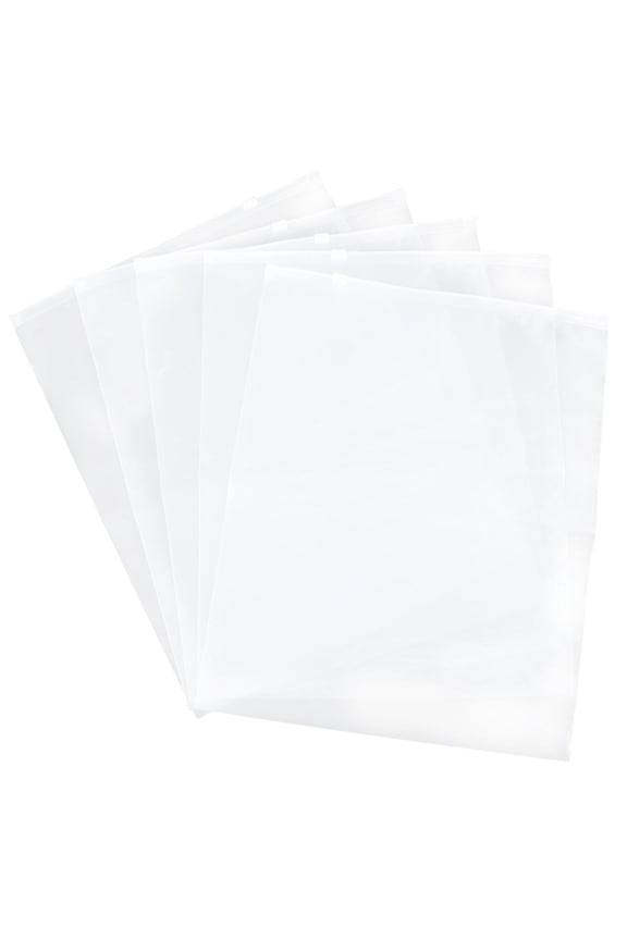 5Pcs Sealed Shoes Storage Bag in Thick Hdpe Plastic 17.7*12.6*0.04In