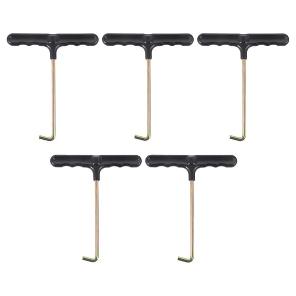 FOMIYES 5Pcs Black Shoelace Tightener Set with Comfortable Handle and Sturdy Plastic Metal Design