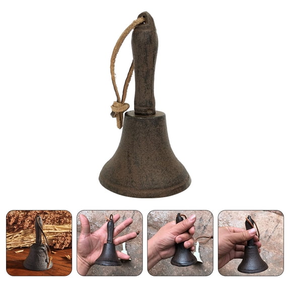 Raindrops 5Pcs Traditional Style Hand Held Bell Suitable for Home Decoration and Calling Bells 12.5x7cm