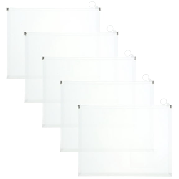 Raindrops 5Pcs Transparent Folder Document Storage for Students 12.77x9.82x0.08in
