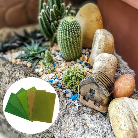 Raindrops 5Pcs Turf Assorted Color Flat for DIY Accessories