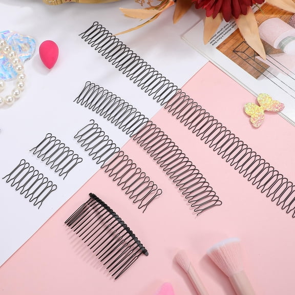 Raindrops 5Pcs U Shape Hair Clip Accessories Black Metal for Special Occasions Manage Fringes