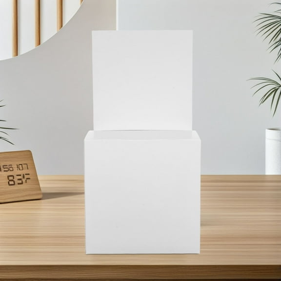 FOMIYES 5-Pack White Foldable Card Collection Box with Slot for Suggestions, Feedback, and Comment Cards