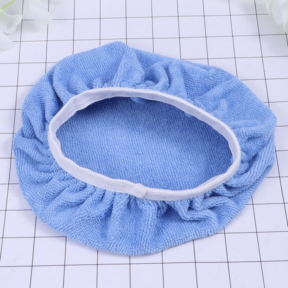 Raindrops 5Set Blue Microfiber Bonnet for Car Polishing Waxing Water Absorption Buffering 9-10 Inch