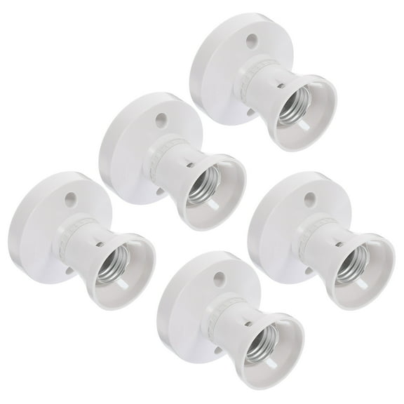 Raindrops bulb socket adapter Chandelier Light Socket Adapters White for Light Fixtures Round 5pcs