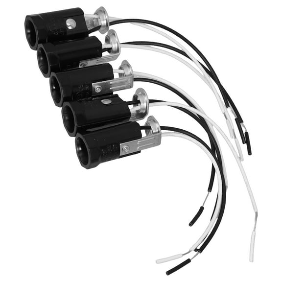 Raindrops 5pcs Candelabra Base Socket Keyless Lamp Holder with Wire Lead for E12 LED Light Bulb in Chandeliers and Wall Sconces Decorative Lamps for E12 LED Light Bulb