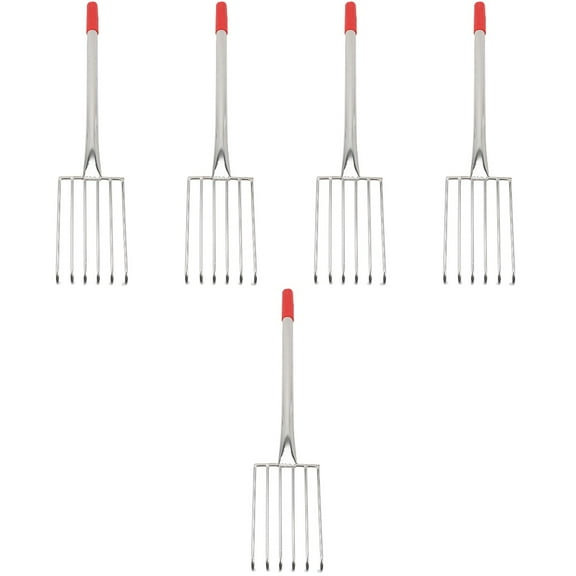 Raindrops 5pcs Clam Rake with Rubber Handle Oyster Shell Digging Tool Multipurpose Rake