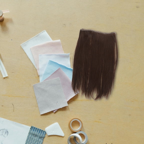 Raindrops 5pcs Doll Hair Wefts for Doll Making Supplies High Temperature Yarn Straight Extensions Assorted Color