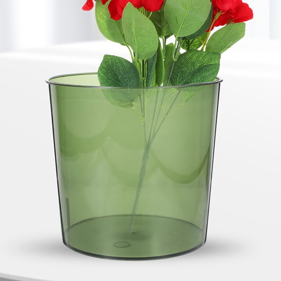 Raindrops 5Pcs Olive Green Round Vase Flower Bucket for Storage and Decorative Use