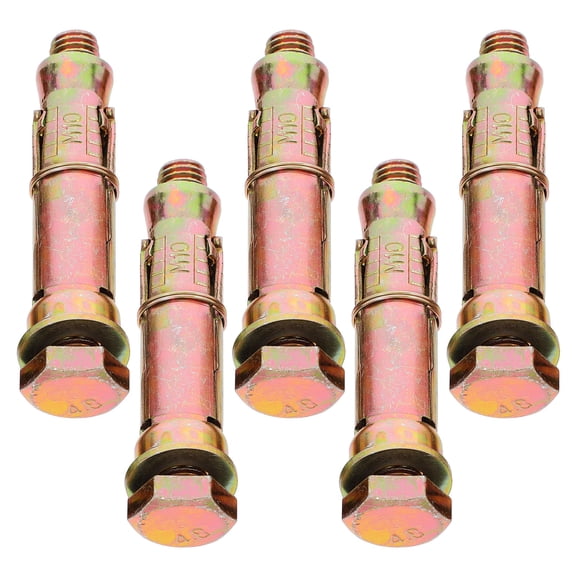Raindrops Expansion Anchors Drywall Carbon Steel Golden 5Pcs