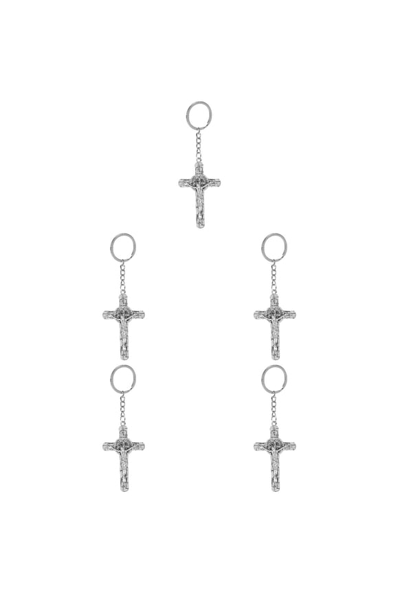 5pcs Keychain Cross Key Chain Bag Hanging Key Ring Cross Pendant Key Chain Bag Keychain
