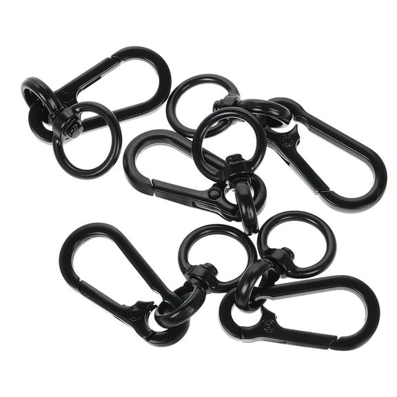 Raindrops 5-Pack Heavy Duty Multi-Functional Swivel Carabiner Clips with Keychain, Leash Locking Release Accessories for Outdoor Use