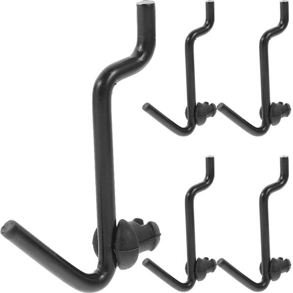 Raindrops 5-Pack Pegboard J-Hooks for Tools Display, Hanging Pegs Organizer Hooks for Garage and Workshop
