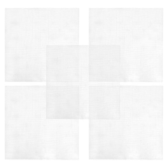 Raindrops 5-Pack Plastic Canvas Sheets for Bag Making, Large Plastic Mesh for Embroidery, Acrylic Yarn Crafting and Projects
