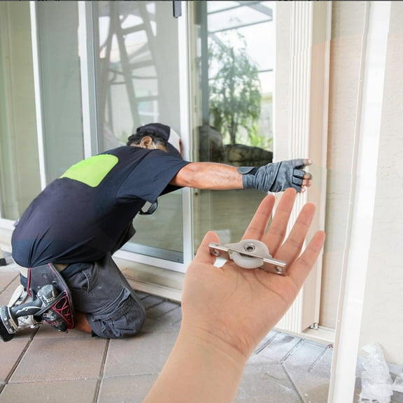Raindrops 5pcs Screen Door Wheels Sliding Door Window Pulley Sliding Hardware Sliding Window Roller Metal Wheels Cabinet Door Sliding Wheel Roller Sliding Door Pulley