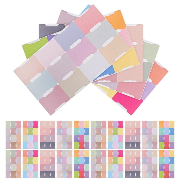 Raindrops 5pcs Sticky Index Tabs Book Page Markers Tabs Blank Monthly Tabs Writable Bookmark Notes Flags Self Adhesive Planner Stickers For Labeling