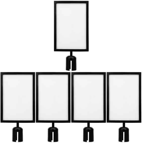Raindrops 5pcs Vertical Commercial Stanchion Top Sign Frame Sign Holder For Crowd Control