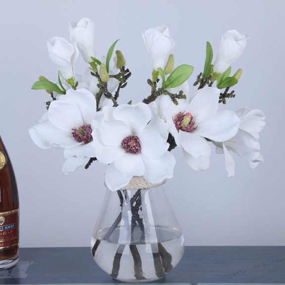 Raindrops 5pcs Wedding Decorations Simulated Flower White Silk Cloth for Home Garden Use