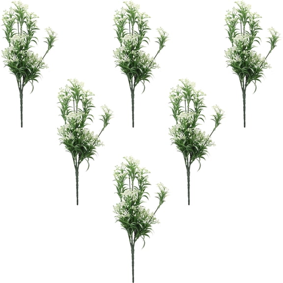 Raindrops Floral Bouquet 6 Bunches Artificial Flowers Indoor Decorative Plastic Flower Arrangement