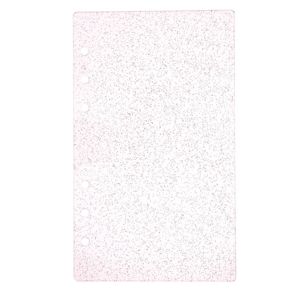 Raindrops 6-Hole Acrylic Binder Cover Glittery Semitransparent Notebook Cover for Planners Budget Books Journals Binder Shell Planner Glitter Cover