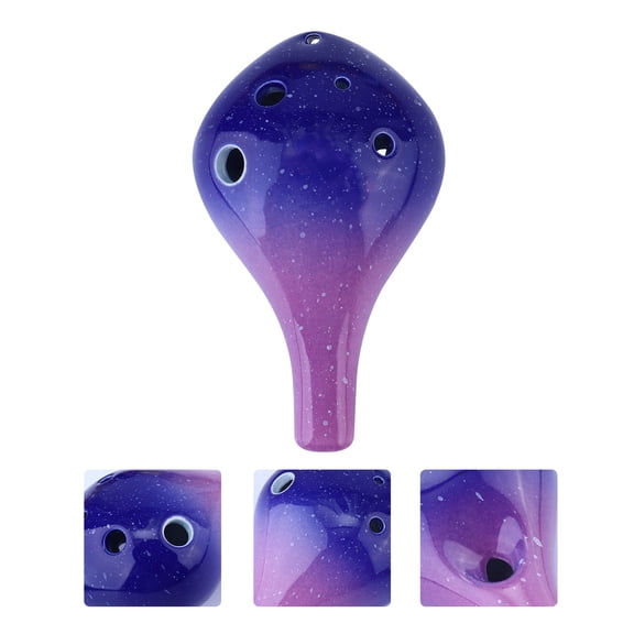 Raindrops 6-Hole -Mouth Pottery Flute Musical Instrument for Kids and , Easy to Play and