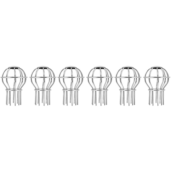 Raindrops 6 PCS Stainless Steel Drain Outdoor Roof Anti- Blocking Cap Round Rooftop Floor Net Cover Drainage Gutter Guard Filter to Leaves Debris Clogging 10.5X7.5CM