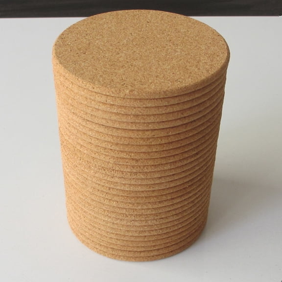Houderco Round Cork Mats for Workplace 6Pcs 3.9In