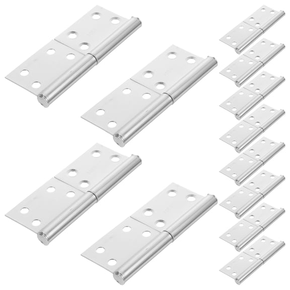 Raindrops  6 Pairs Pin Stainless Steel Flag-shaped Hinge Household Door