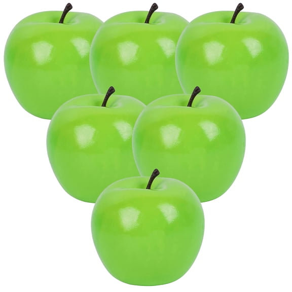 Raindrops  6 Pcs Artificial Fruit Yellow Decor Fruits Decorations Green