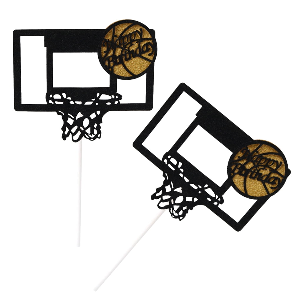 Raindrops Pcs Basketball Frame Cake Insert Hand-crafted Topper