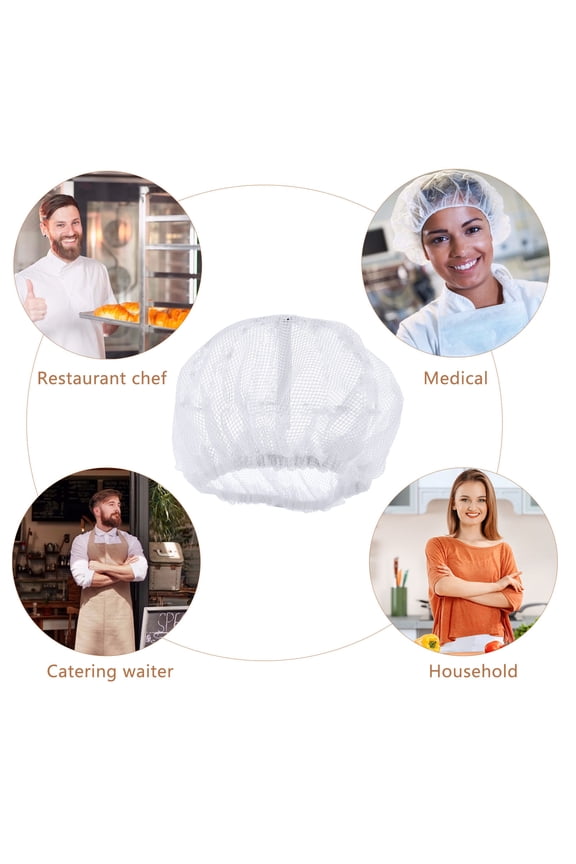 6 Pcs Beanie Food Service Hats Anti-Static Mesh Cap Work Man