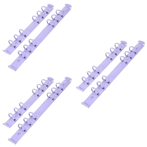 Raindrops 6-Pack Binder Spine Inserts with Paper Binding Clips, Segmented Notebook Binder Clip Mechanism for Organizing Documents
