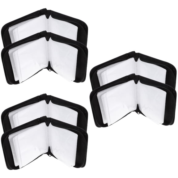 Raindrops 6-Pack Portable Travel DVD Case with Zipper Closure, Protective Storage Wallet for Car and Home Organization