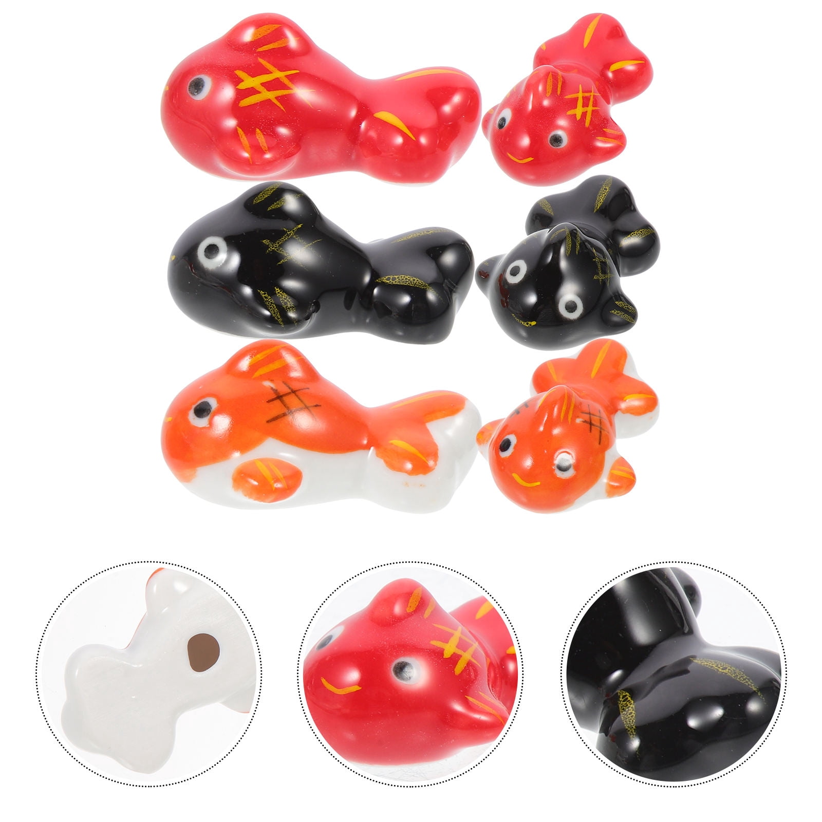 Raindrops 6 Pcs Chopsticks Holder Cutter Stand Fish-shaped Shelf ...