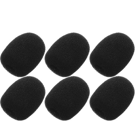 Raindrops HOMEMAXS 6 Pcs Small Microphone Windshield Headphones Mini Microphones Black Color