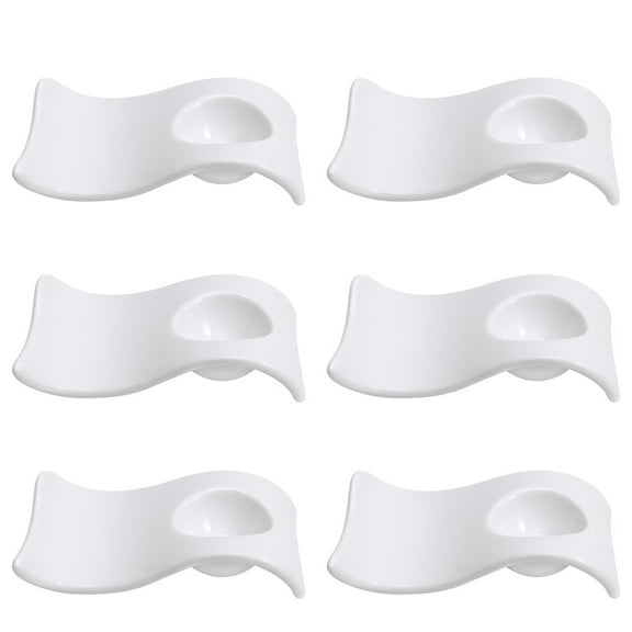 Raindrops  6 Pcs Egg Platter Cups for Soft Boiled Eggs with Shape Dad White