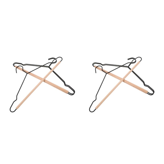 Raindrops 6 Pcs Sewing Storage Hanger Set Fabric Display Holder Embroidery Stand Wood Metal Craft Organizer for Needlework