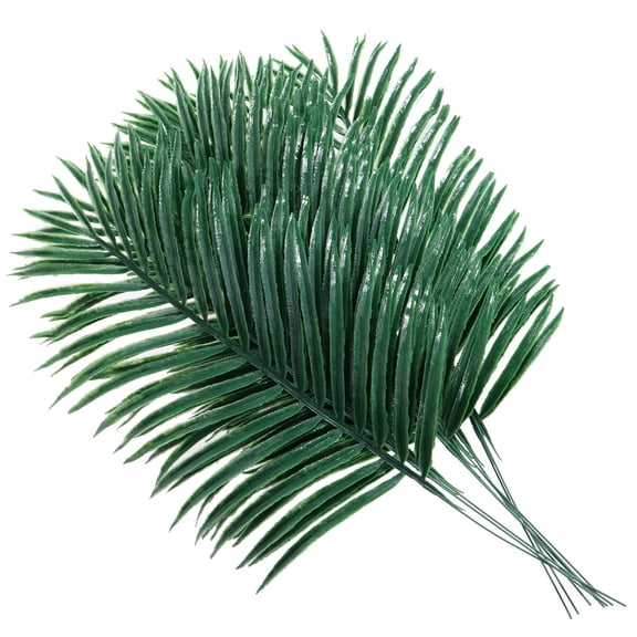 Raindrops 6 Pcs Fake Faux Artificial Leaves Green for Home Kitchen Party Decorations Handcrafts (Green)