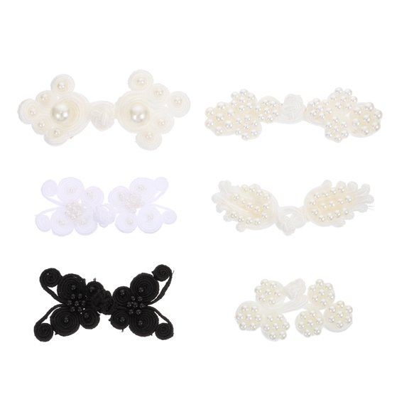 Raindrops  6 Pcs Frog Button Cheongsam Buttons Fastener Wide Range of Use