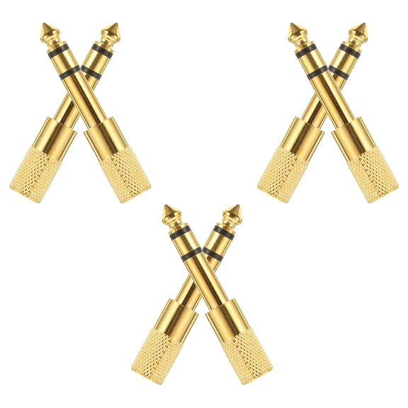 Raindrops 6 Pcs Headphone Jack Extender 6.35mm to 3.5mm Audio Adapter