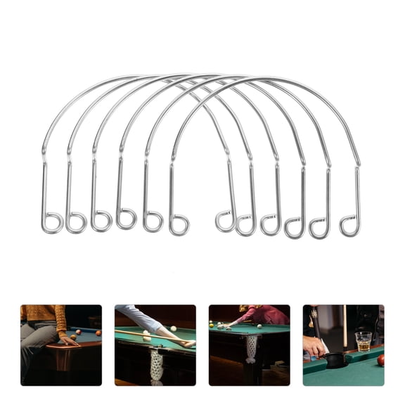 Raindrops  6 Pcs Metal Billiard Net Pocket Corner Parts Billiards Accessories Bag Pool Silver
