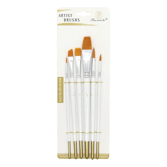 Raindrops  6 Pcs Oil Paint Brushes Doodle Professional Painting Student Use