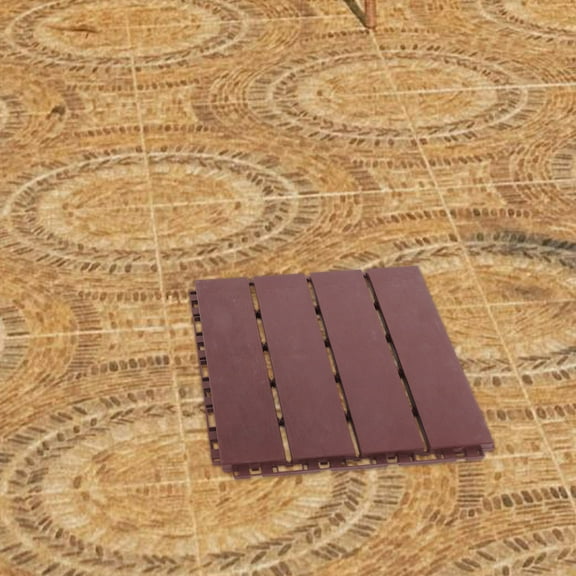 Raindrops  6 Pcs Outdoor Floor Tiles Patio Flooring over Concrete Plastic