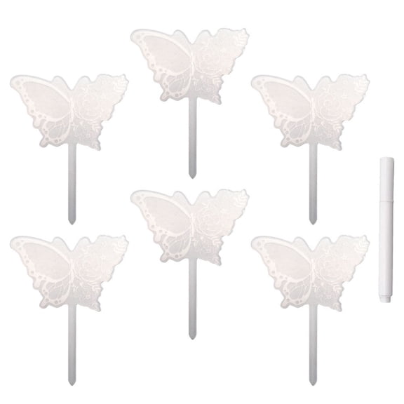 Raindrops 6 Pcs Patio Garden Sign Gardening Labels Plant Marker Stakes 12X15CM