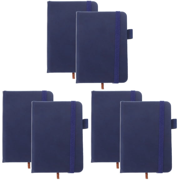 SHOWERORO PU Lined Pocket Notebooks Set of 6, Lightweight and Portable for Note Taking and Journaling
