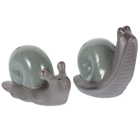 Raindrops 6 Pcs  Retro Ceramic Snail Tea Pet Tea Table Adornment Chic Home Decoration